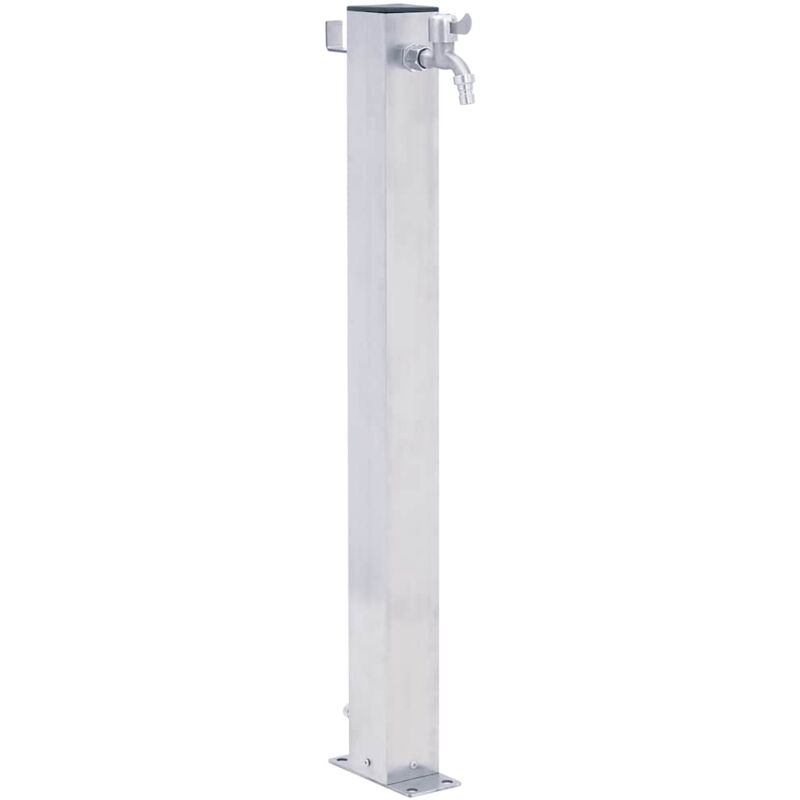 foto del prodotto vidaxl colonna d acqua da giardino 100 cm acciaio inox quadrato