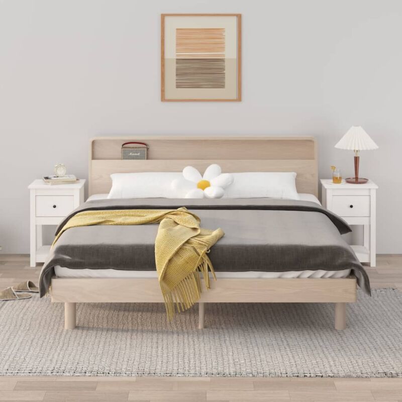 foto del prodotto vidaxl comodini 2 pz bianca 40x35x61,5 cm in legno massello di pino 906860