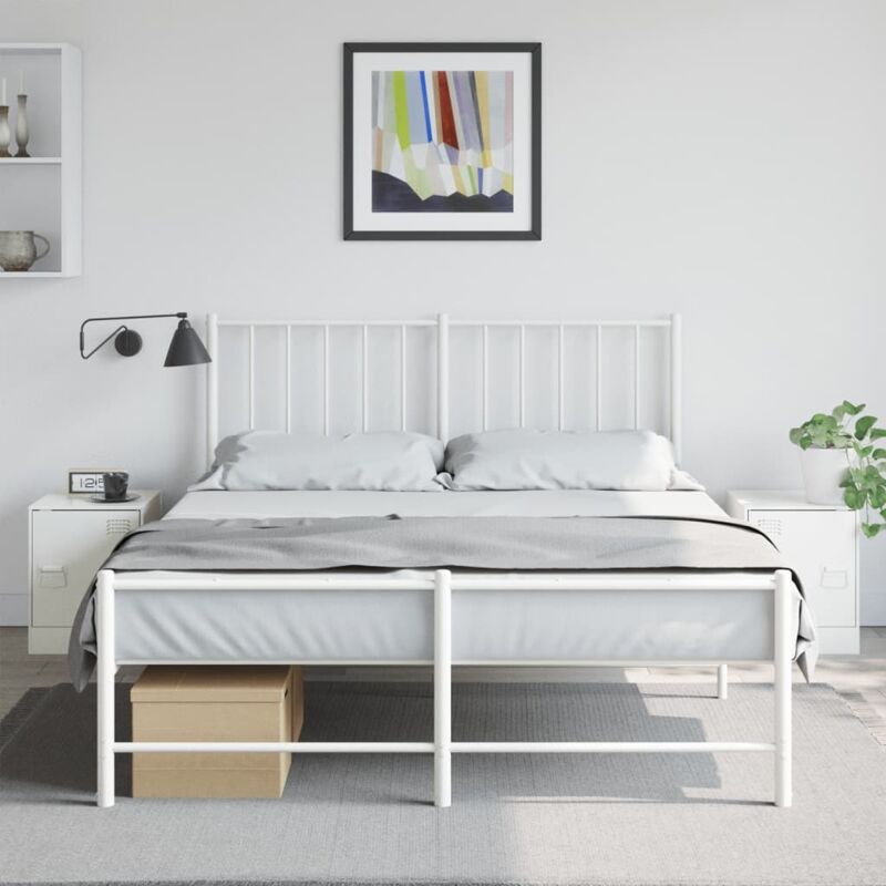 foto del prodotto vidaxl comodini 2 pz bianchi 34,5x39x44 cm in acciaio