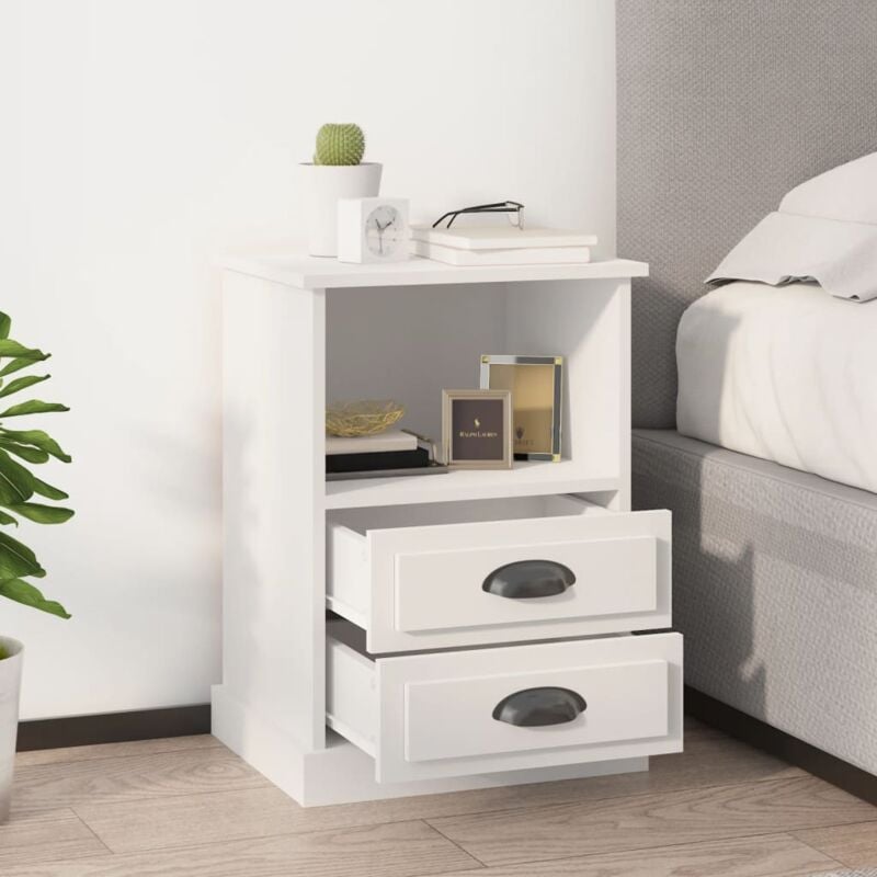 foto del prodotto vidaxl comodini 2 pz bianchi 43x36x60 cm