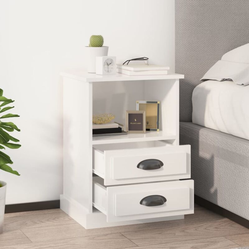 foto del prodotto vidaxl comodini 2 pz bianco lucido 43x36x60 cm