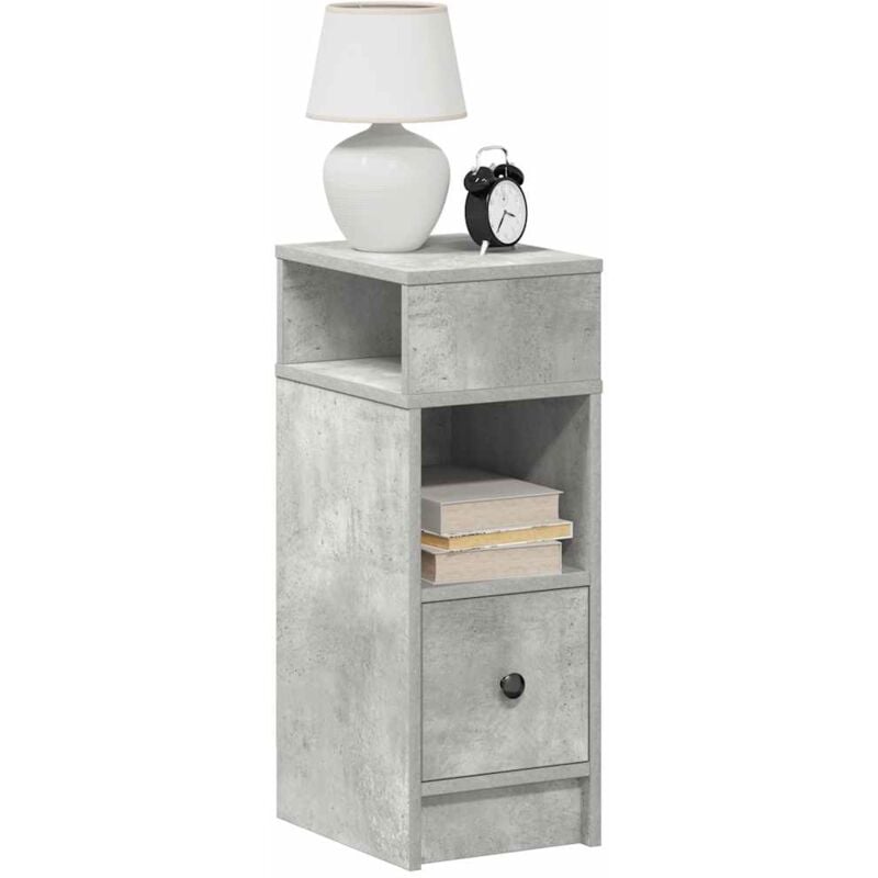 foto del prodotto vidaxl comodini 2 pz con cassetto grigio cemento 25x31x66 cm