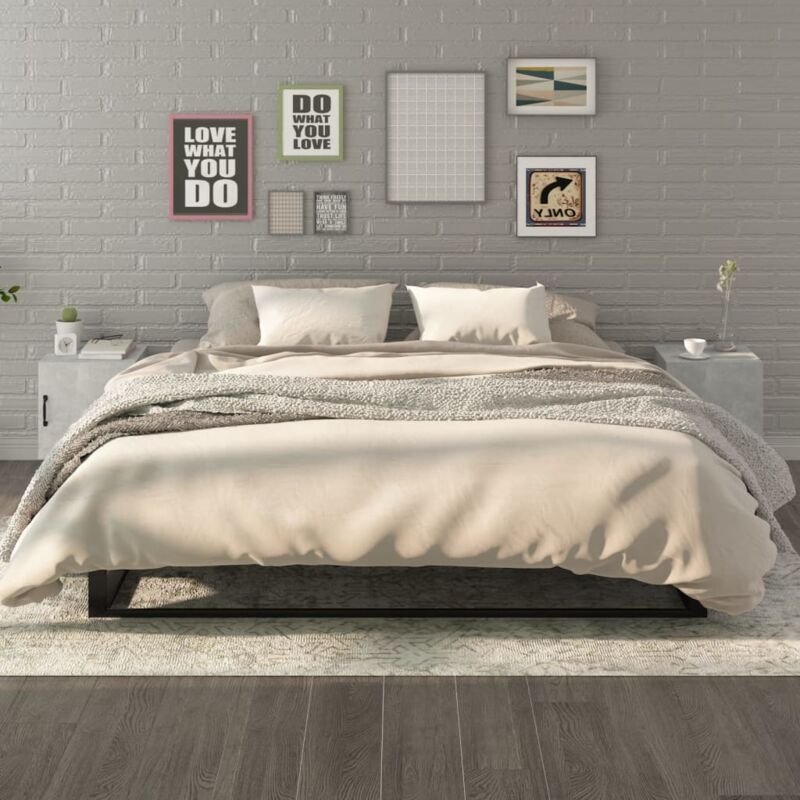 foto del prodotto vidaxl comodini 2 pz grigio cemento in legno multistrato