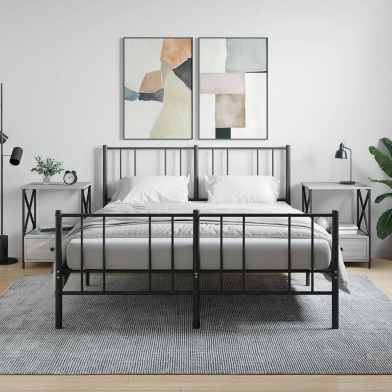 foto del prodotto vidaxl comodini 2 pz grigio sonoma 50x41x65 cm in legno multistrato