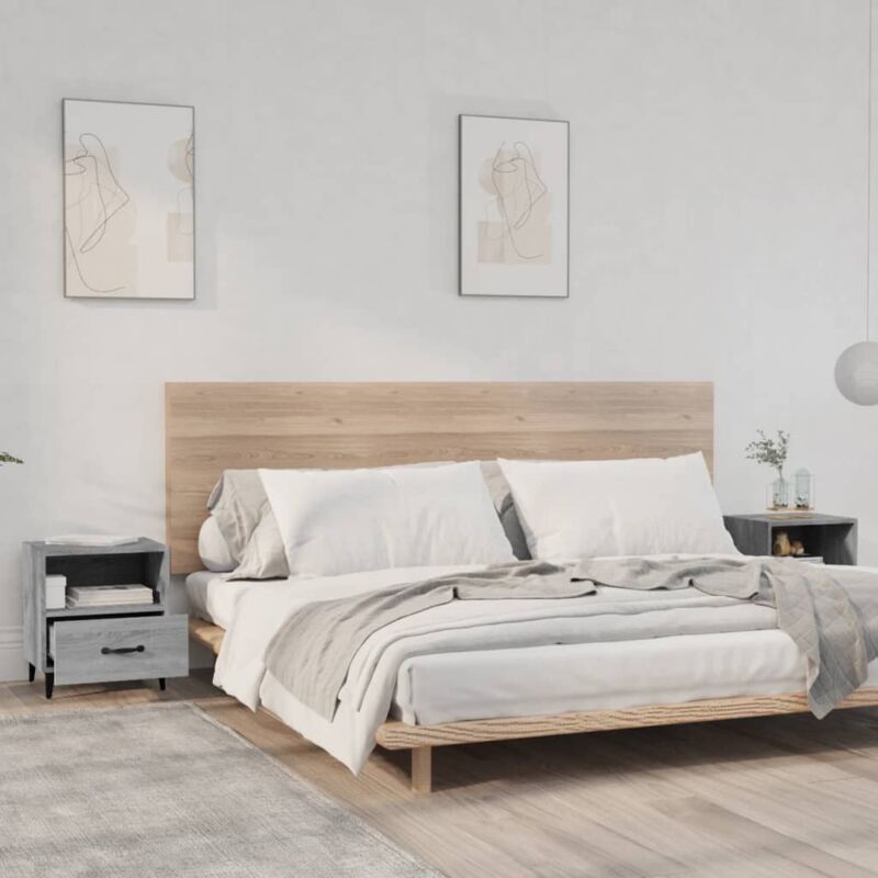 foto del prodotto vidaxl comodini 2 pz grigio sonoma in legno multistrato 544911