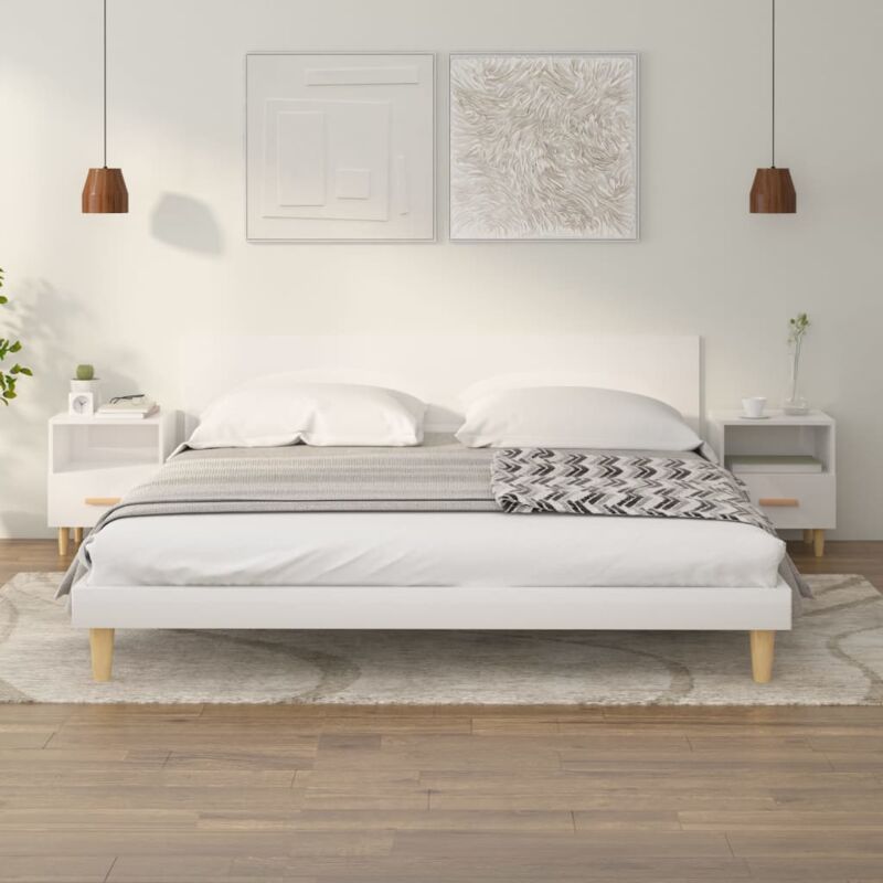 foto del prodotto vidaxl comodini 2 pz in bianco lucido 40x35x47 cm