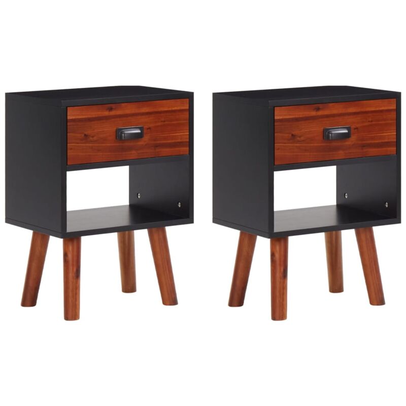 foto del prodotto vidaxl comodini 2 pz in legno massello di acacia 40x30x57 cm 486864