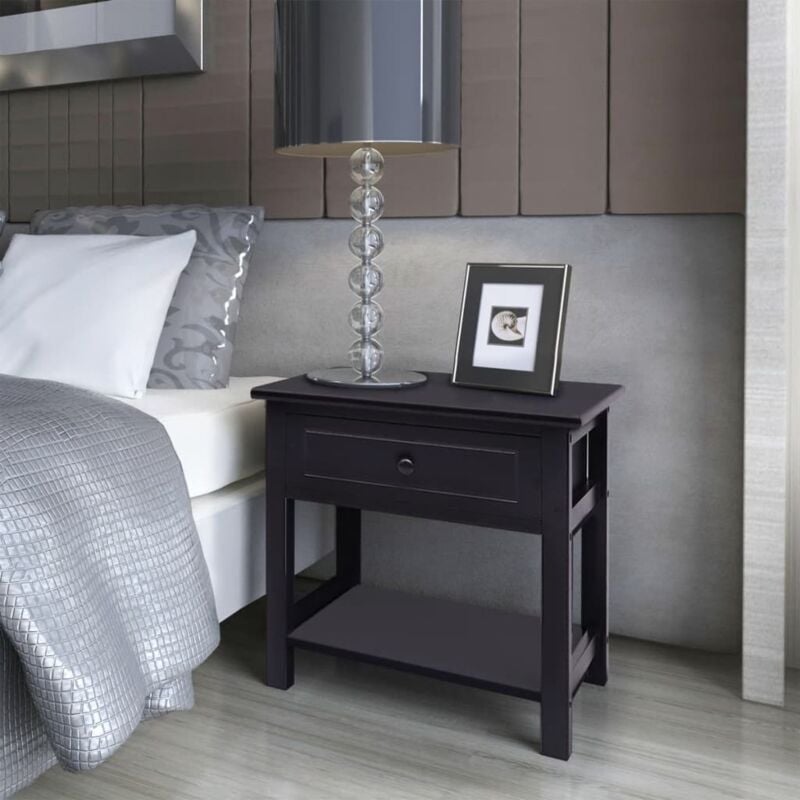foto del prodotto vidaxl comodini 2 pz in legno neri