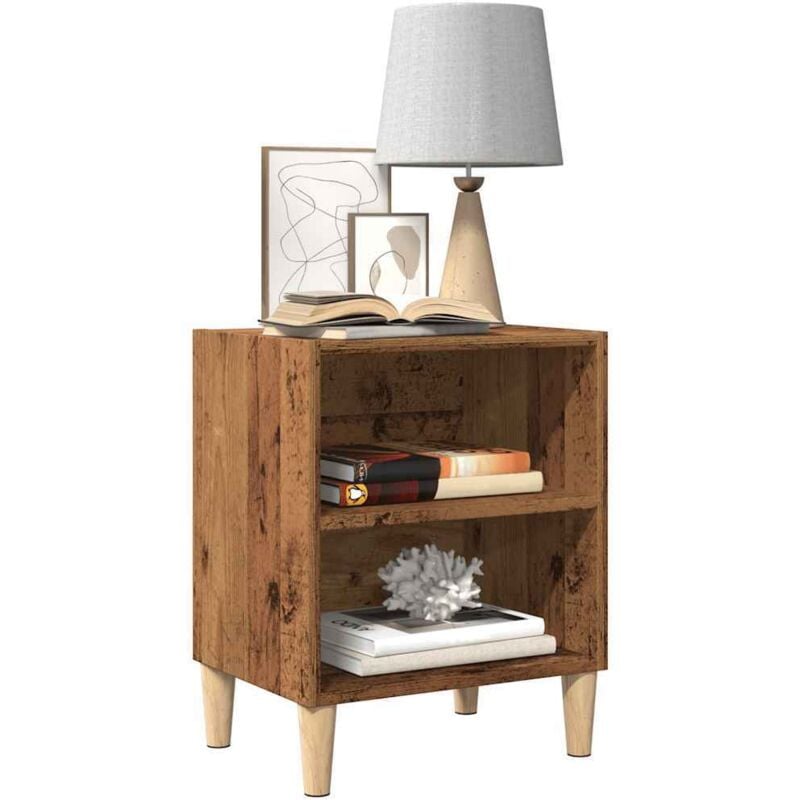 foto del prodotto vidaxl comodini 2 pz legno vecchio 40x30x50 cm in legno multistrato