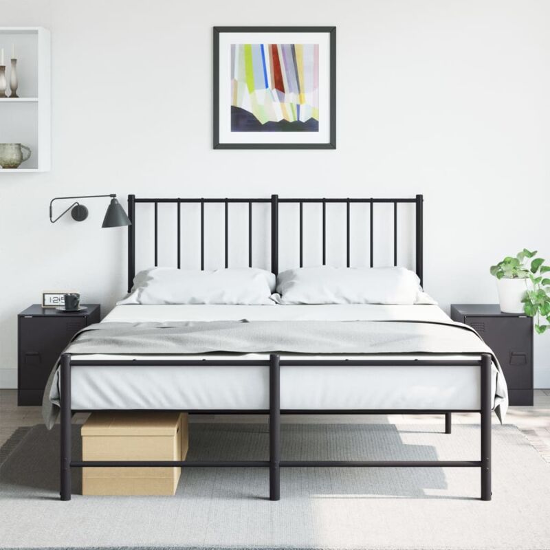 foto del prodotto vidaxl comodini 2 pz neri 34,5x39x44 cm in acciaio