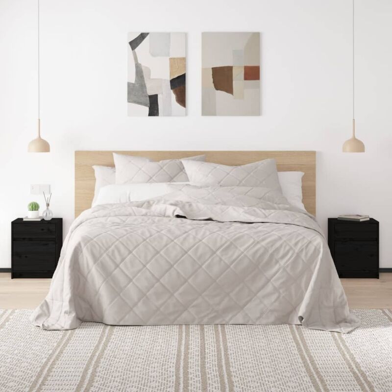 foto del prodotto vidaxl comodini 2 pz neri 40x31x50 cm in legno massello di pino