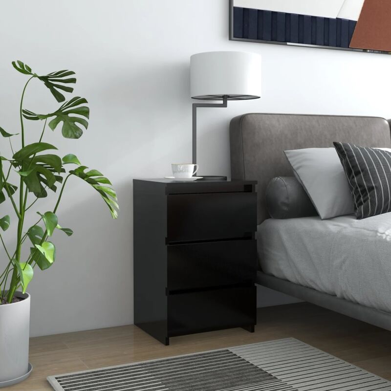 foto del prodotto vidaxl comodini 2 pz neri 40x35x62,5 cm in legno multistrato