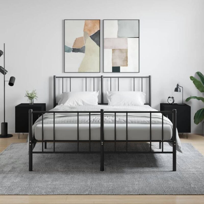 foto del prodotto vidaxl comodini 2 pz neri 40x40x50 cm in legno multistrato