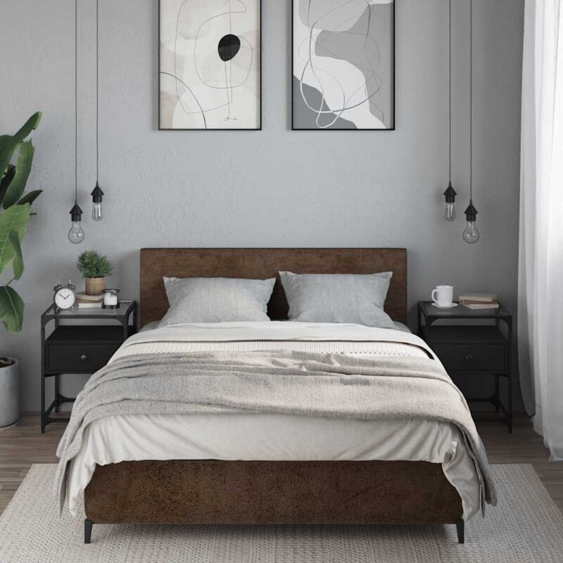 foto del prodotto vidaxl comodini 2 pz neri 40x40x55 cm in legno multistrato
