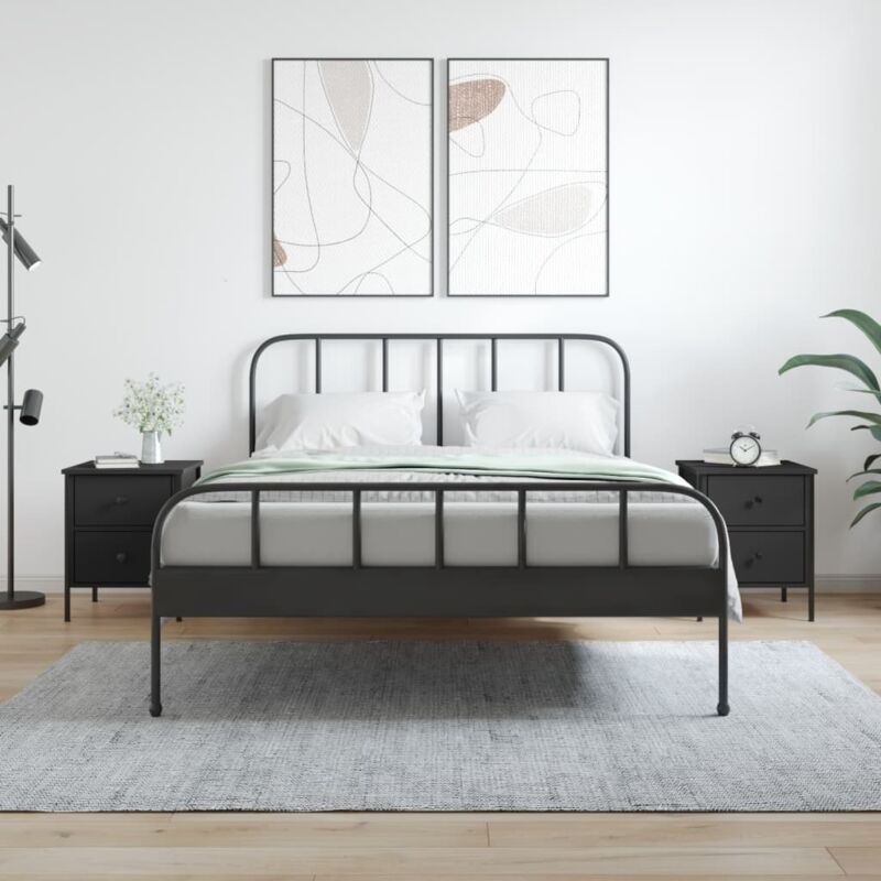 foto del prodotto vidaxl comodini 2 pz neri 40x42x50 cm in legno multistrato 418321