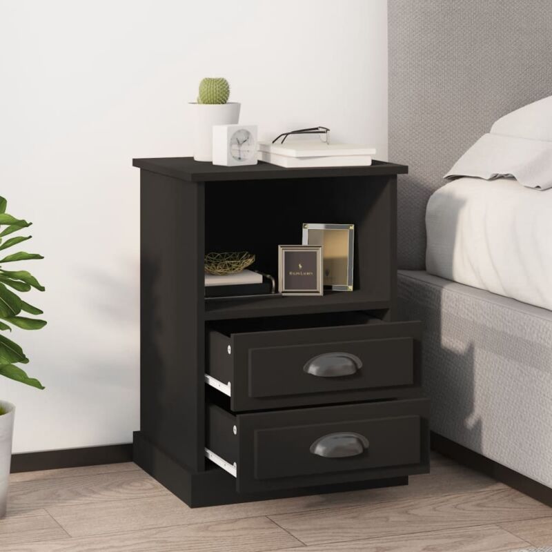 foto del prodotto vidaxl comodini 2 pz neri 43x36x60 cm