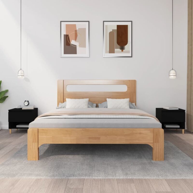 foto del prodotto vidaxl comodini 2 pz neri 50x46x50 cm in legno multistrato