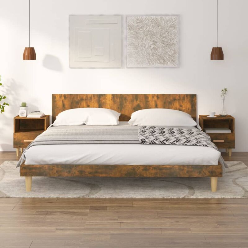 foto del prodotto vidaxl comodini 2 pz rovere fumo 40x35x47 cm