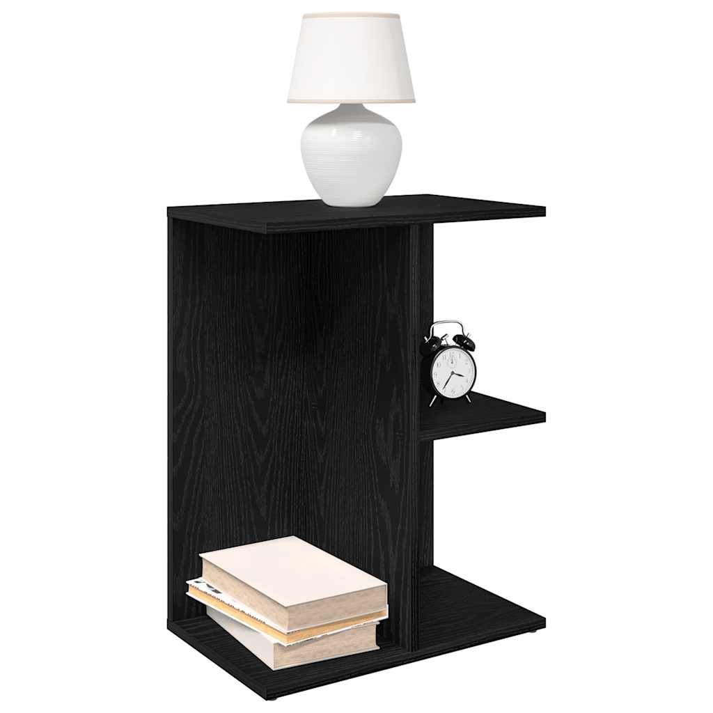 foto del prodotto vidaxl comodini 2 pz rovere nero 46,5x29x61 cm in legno multistrato