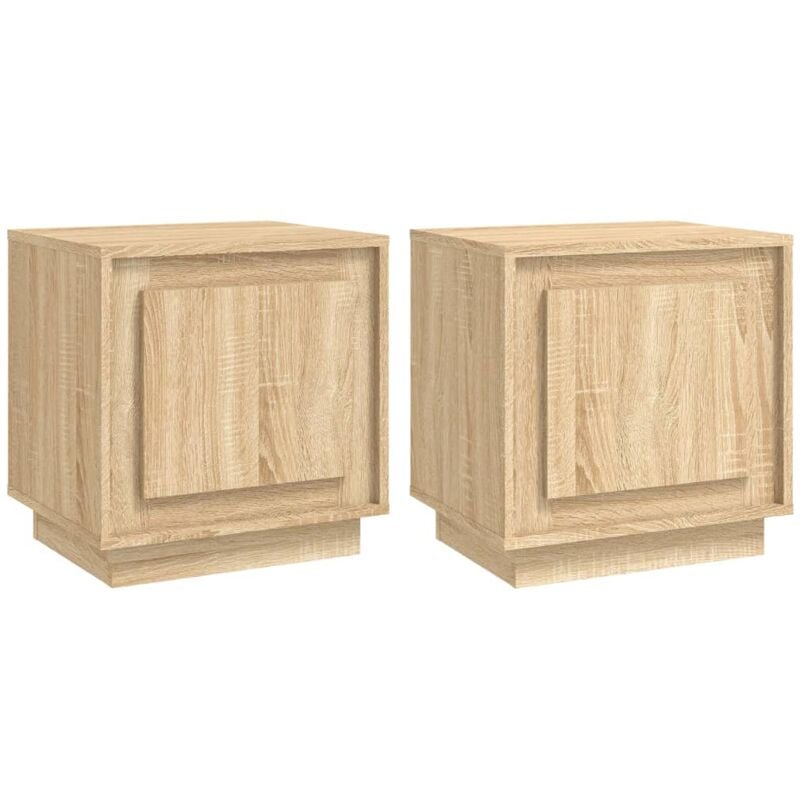 foto del prodotto vidaxl comodini 2 pz rovere sonoma 44x35x45 cm in legno multistrato