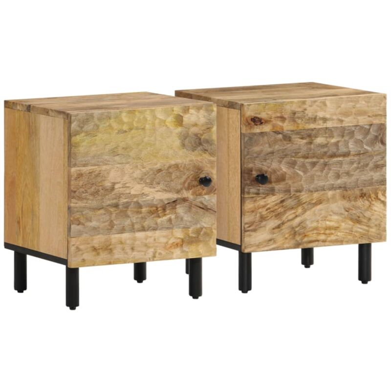foto del prodotto vidaxl comodini 2pz 40x33x46 cm in legno massello di mango