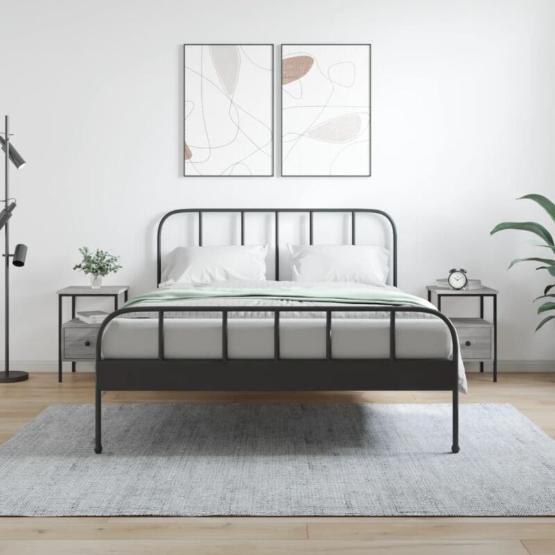 foto del prodotto vidaxl comodini 2pz grigio sonoma 34x36x50 cm in legno multistrato