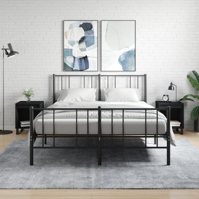 foto del prodotto vidaxl comodini 2pz neri 40x35x50 cm in legno multistrato