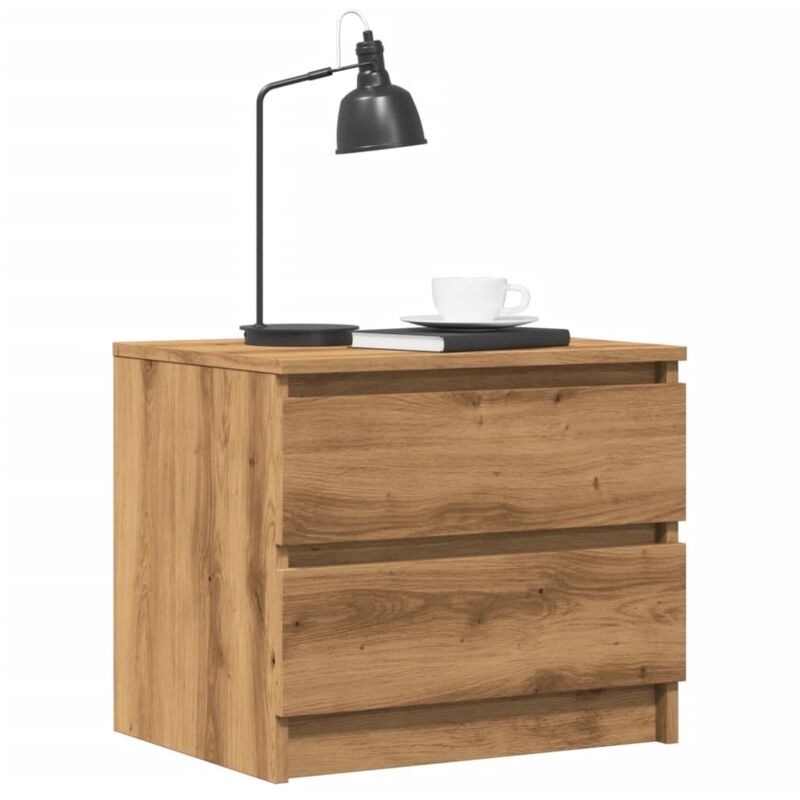 foto del prodotto vidaxl comodini 2pz rovere artigianale 50x40x43.5 cm legno multistrato