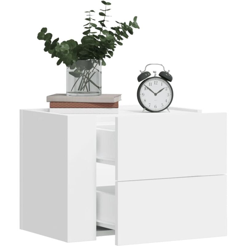 foto del prodotto vidaxl comodini a muro 2 pz bianchi 45x30x35 cm