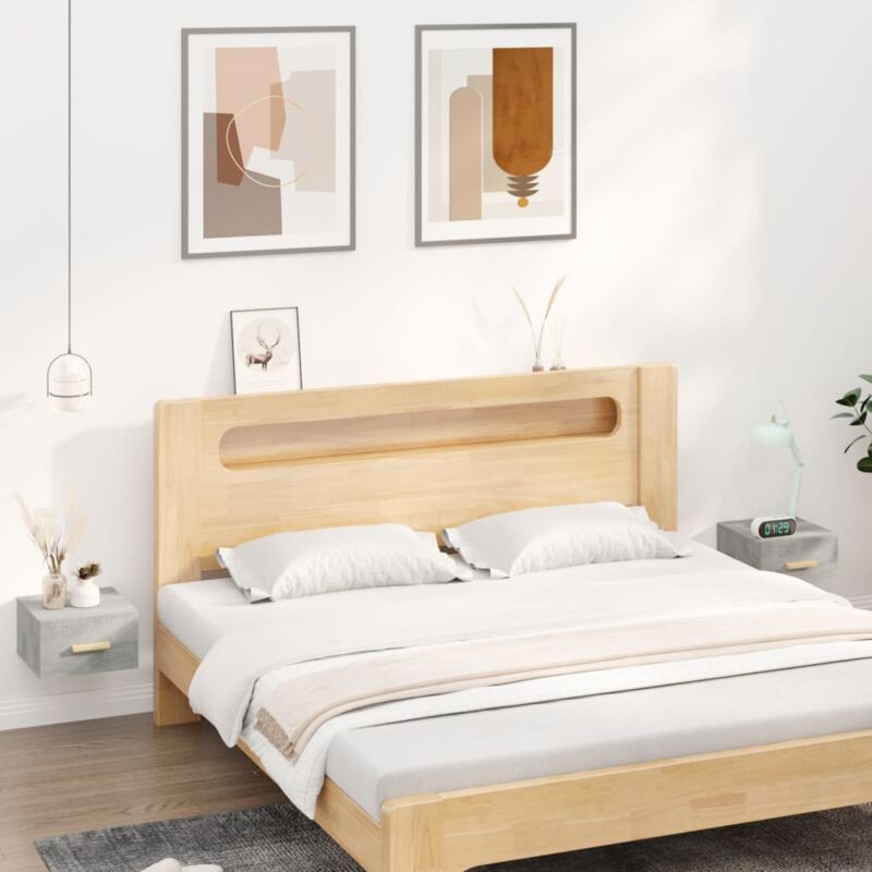 foto del prodotto vidaxl comodini a muro 2 pz grigio cemento 35x35x20 cm