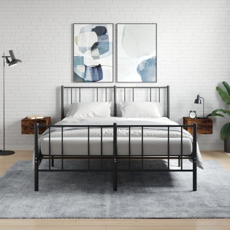 foto del prodotto vidaxl comodini a muro 2 pz rovere fumo 35x35x20 cm