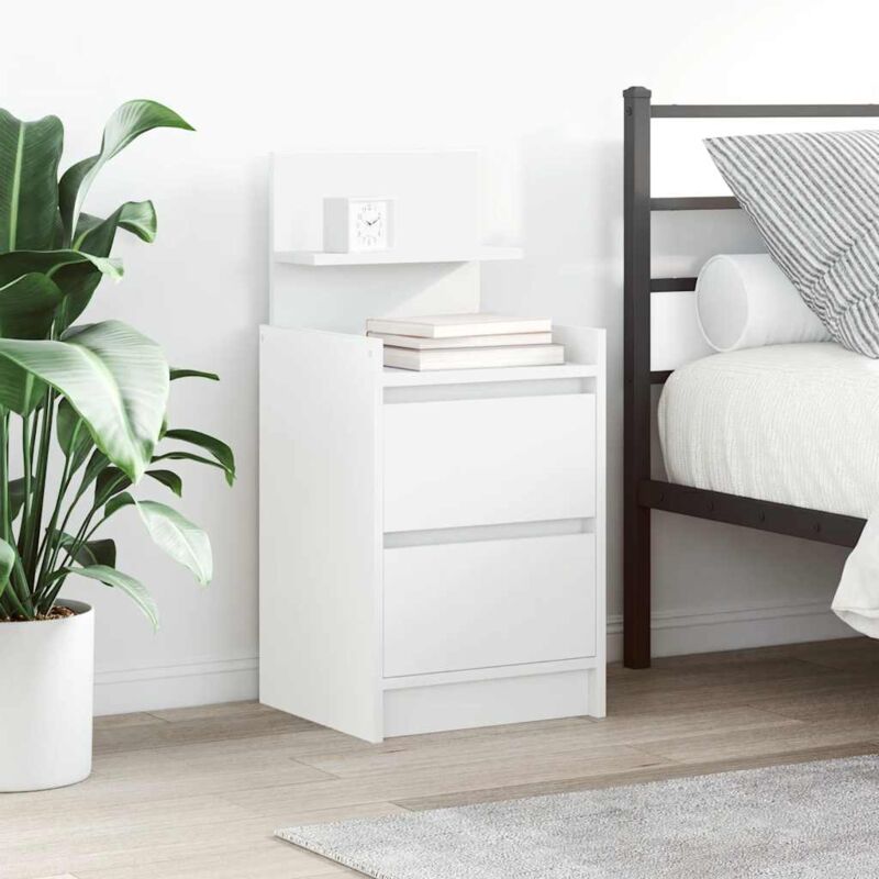 foto del prodotto vidaxl comodini con 2 cassetti 2 pz bianco 38x34x80 cm