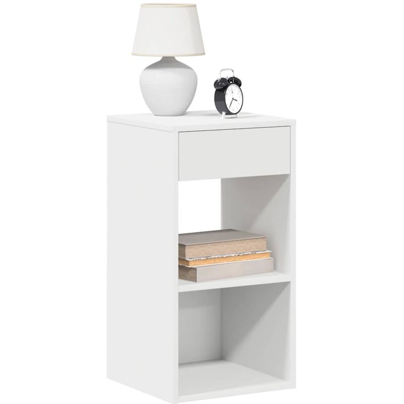 foto del prodotto vidaxl comodini con cassetto 2 pz bianchi 35x34x66,5 cm