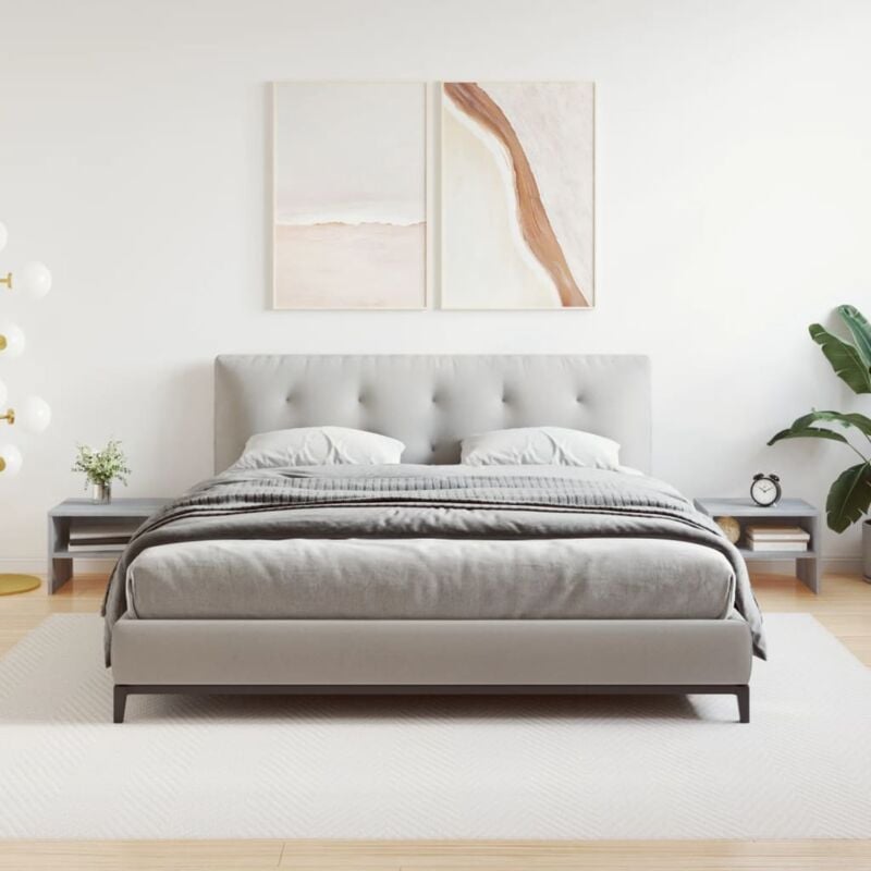 foto del prodotto vidaxl comodini grigio sonoma 2 pz 40x30x30 cm in legno multistrato