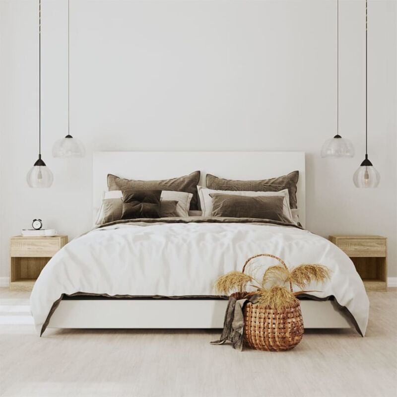 foto del prodotto vidaxl comodini in legno con 1 cassetto moderni set 2 pezzi 36,5x30,5x38 cm quercia
