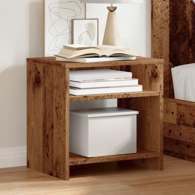 foto del prodotto vidaxl comodini legno antico 2 pz 40x30x40 cm in legno multistrato