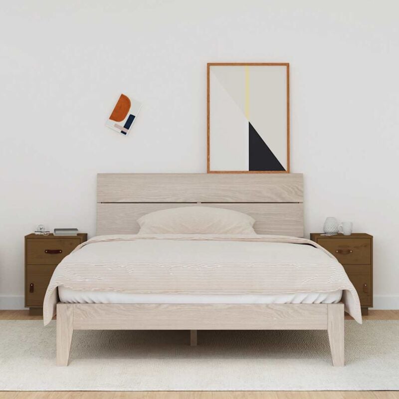 foto del prodotto vidaxl comodini miele 2 pz 40x34x55 cm in legno massello di pino