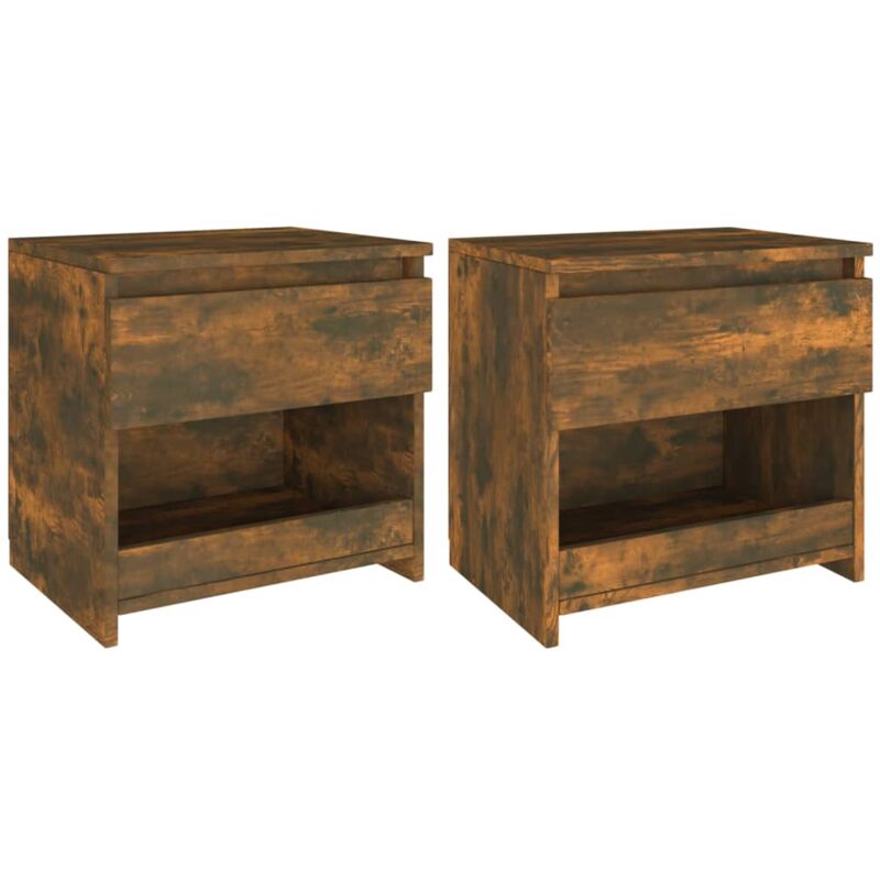 foto del prodotto vidaxl comodini rovere fumo 2pz 40x30x39 cm legno ingegnerizzato