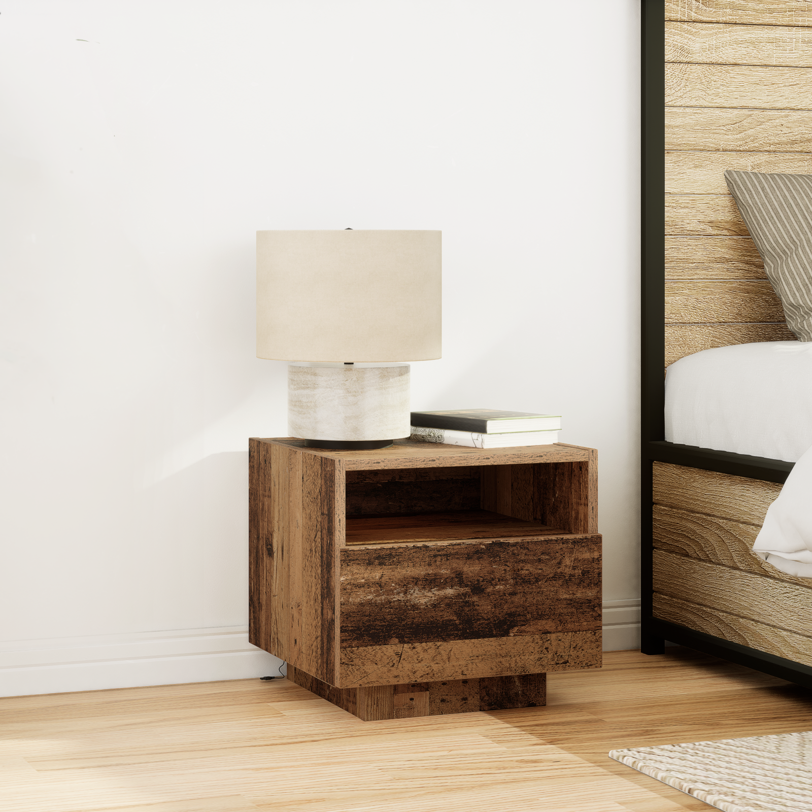 foto del prodotto vidaxl comodino 2 pcs legno vecchio 40 x 39 x 37 cm legno multistrato