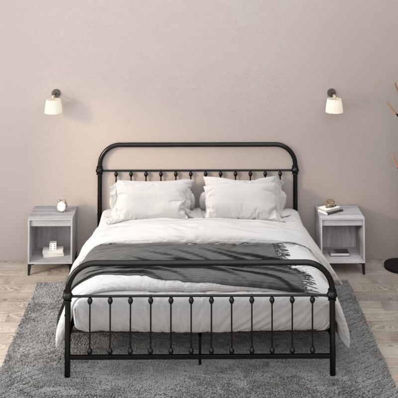 foto del prodotto vidaxl comodino 2 pz grigio sonoma 40x35x50 cm