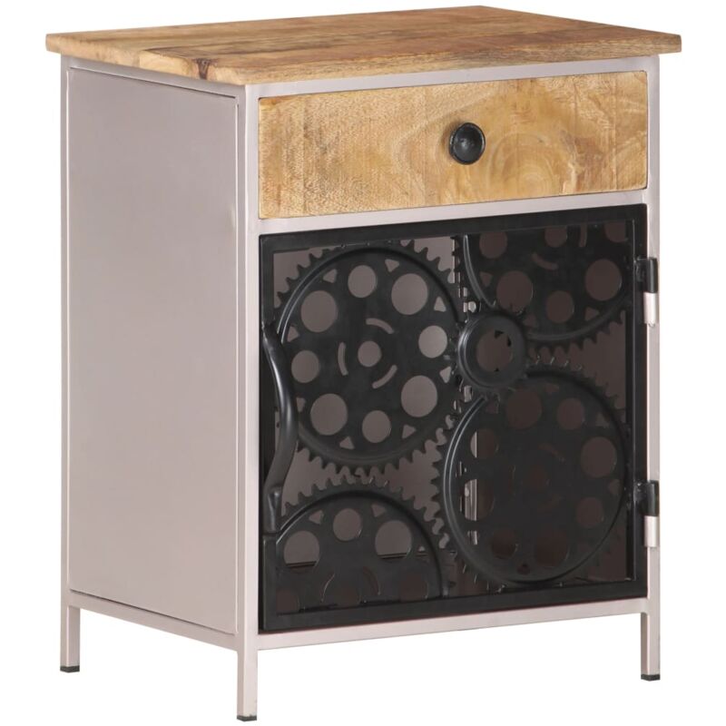 foto del prodotto vidaxl comodino 40x30x50 cm in legno di mango grezzo