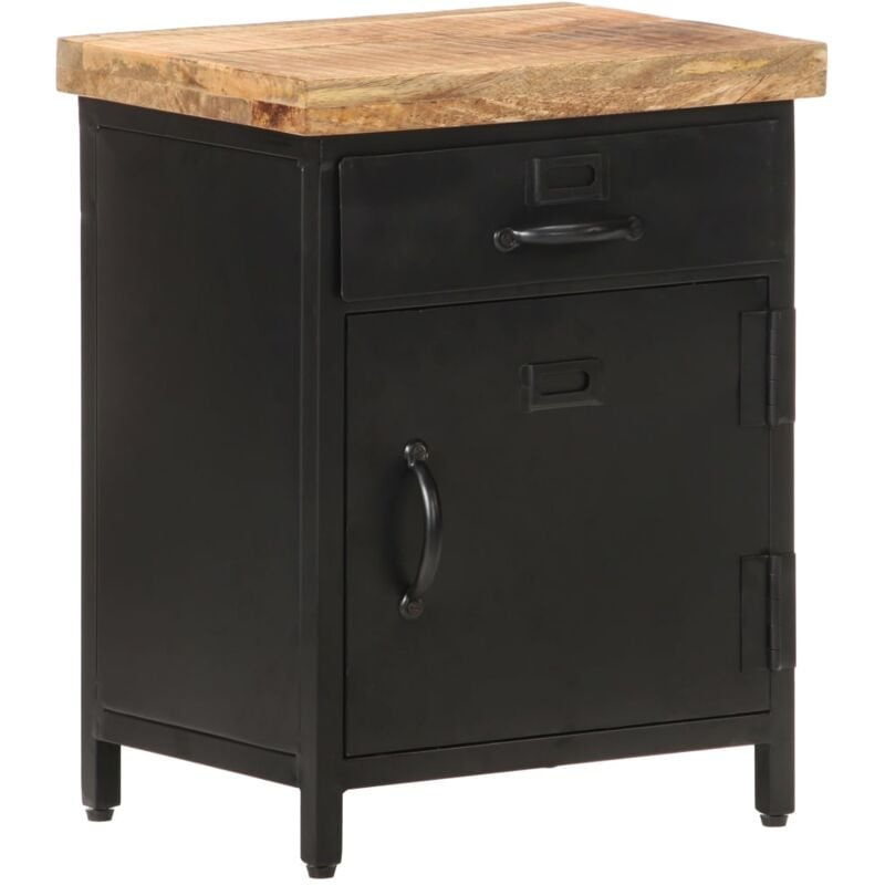foto del prodotto vidaxl comodino 40x30x52 cm in legno di mango grezzo