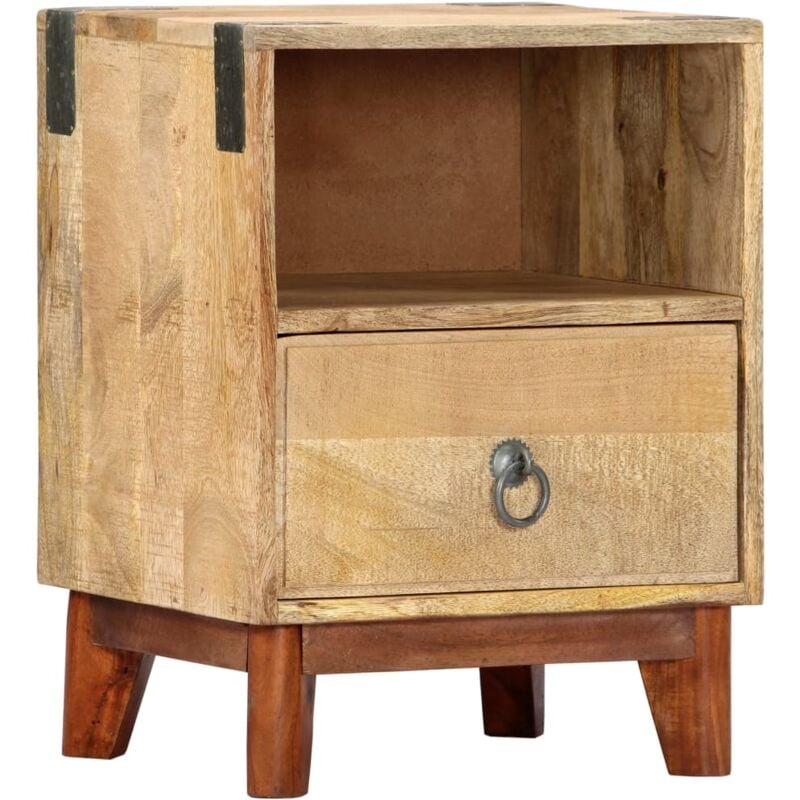 foto del prodotto vidaxl comodino 40x30x52 cm in legno massello di mango grezzo
