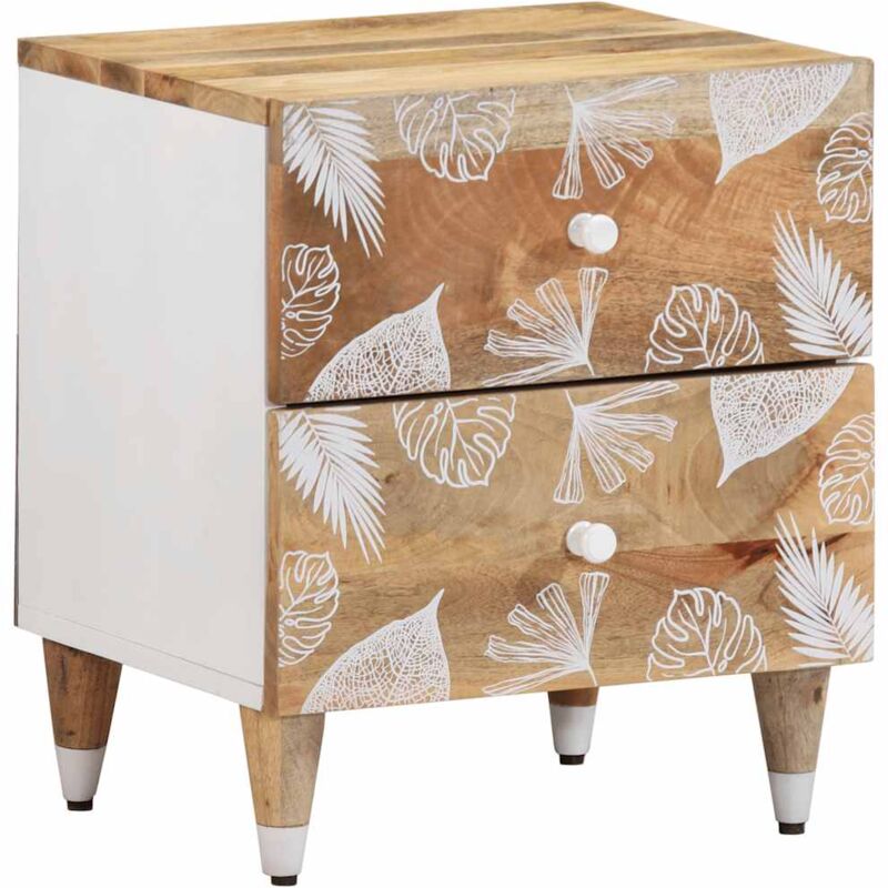 foto del prodotto vidaxl comodino 40x33,5x46 cm in legno massello di mango