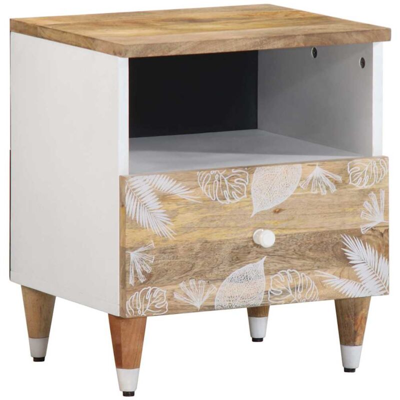 foto del prodotto vidaxl comodino 40x33x46 cm in legno massello di mango