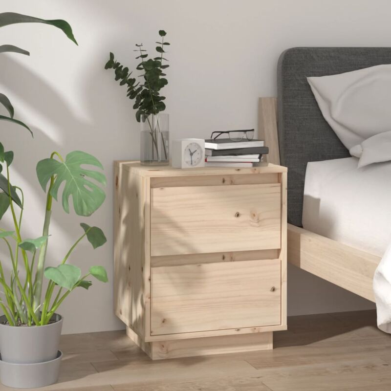foto del prodotto vidaxl comodino 40x35x50 cm in legno massello di pino