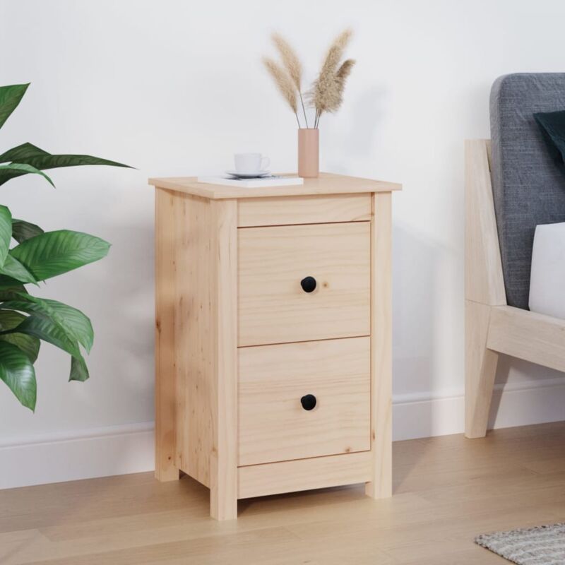 foto del prodotto vidaxl comodino 40x35x61,5 cm in legno massello di pino