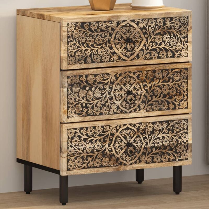 foto del prodotto vidaxl comodino 50x33x60 cm in legno massello di mango 196270