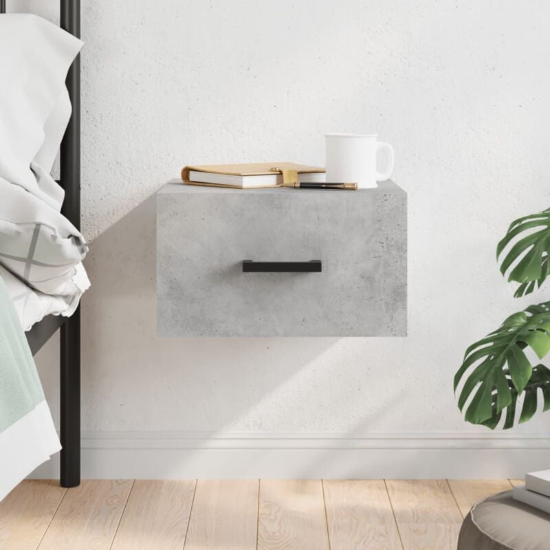 foto del prodotto vidaxl comodino a muro grigio cemento 35x35x20 cm