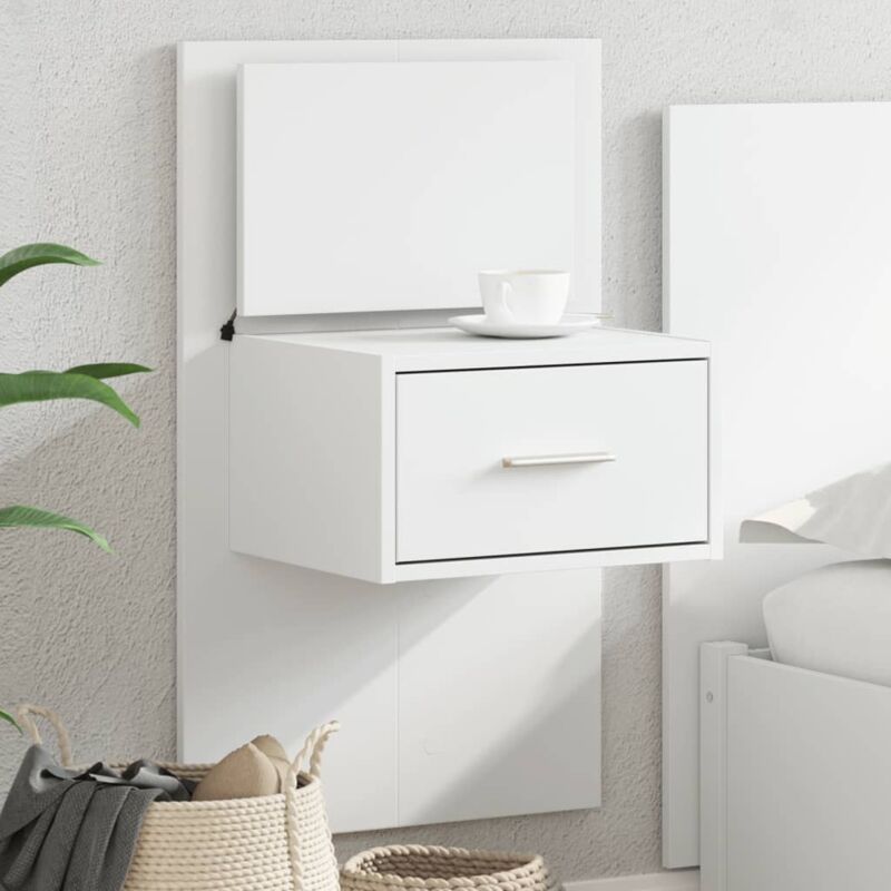 foto del prodotto vidaxl comodino a parete con luci led bianco